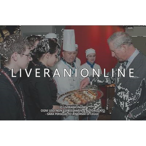 The Prince of Wales visits Great Yarmouth College today (Mon). Catering and hospitality students with specially designed canapes for the Prince. on 26th February 2012. /PHOTOSHOT/ALDO LIVERANI SAS - ITALY ONLY -