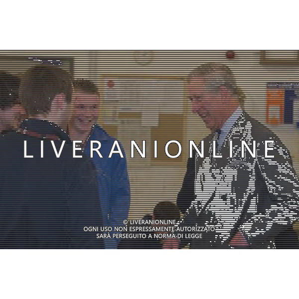 The Prince of Wales visits the bricklaying department at Great Yarmouth College today (Mon) on 26th February 2012. /PHOTOSHOT/ALDO LIVERANI SAS - ITALY ONLY -