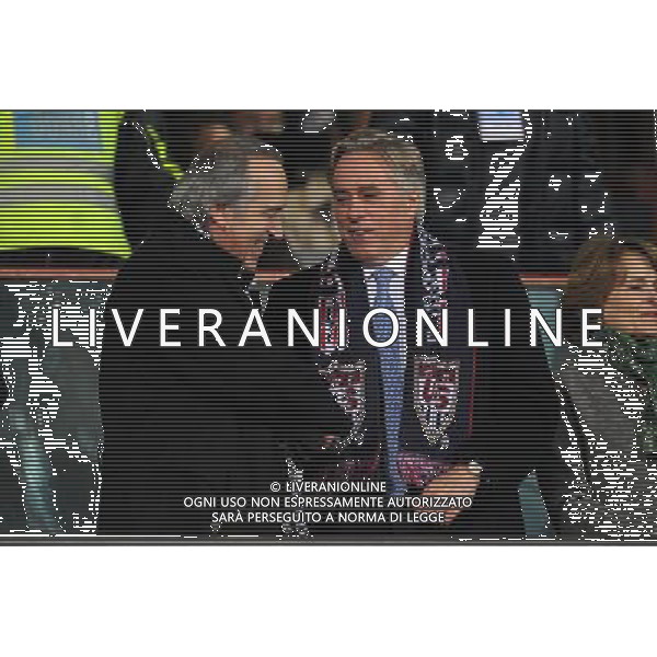 Amichevole Nazionale Genova 29-02-2012 Italia - USA nella foto: il presidente federale Abete e l\'ambasciatore americano Thorne foto Roberto Garavaglia - ag. Aldo Liverani sas