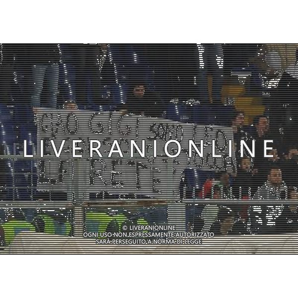 Gara Amichevole Genova - 29.02.2012 Italia-USA Nella Foto:striscione per buffon /Ph.Vitez-Ag. Aldo Liverani