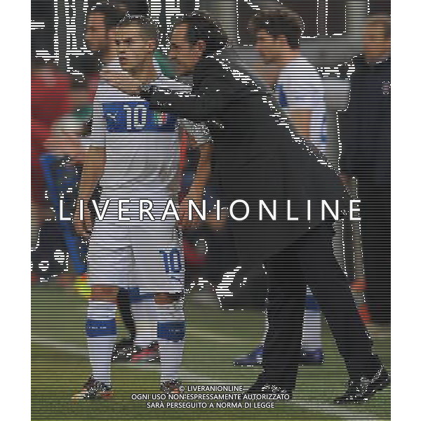 Gara Amichevole Genova - 29.02.2012 Italia-USA Nella Foto:giovinco prandelli /Ph.Vitez-Ag. Aldo Liverani