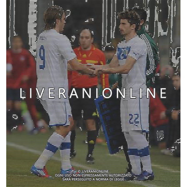 Gara Amichevole Genova - 29.02.2012 Italia-USA Nella Foto:sostituzione borini matri /Ph.Vitez-Ag. Aldo Liverani