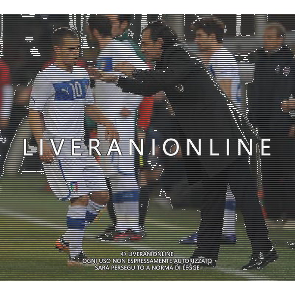 Gara Amichevole Genova - 29.02.2012 Italia-USA Nella Foto:Giovinco Sebastian-Prandelli Cesare /Ph.Vitez-Ag. Aldo Liverani