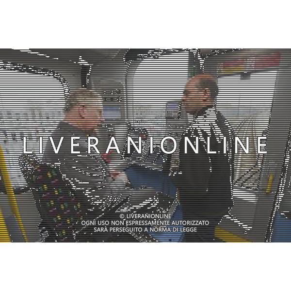 The Prince of Wales visited Bombardier Transportation, he toured the facility and met members of the workforce, and then drove a London Underground tube train built for the Metropolitan line at their factory in Derby.PRINCE CHARLES GETS INSTRUCTION FROM DRIVER RAG GAHONIA H ©photoshot/AGENZIA ALDO LIVERANI SAS - ITALY ONLY - REALI INGLESI: Il Principe Carlo d\'inghilterra in visita al Bombardier Transportation, ha visitato la struttura e incontrato i membri della forza lavoro, e poi guidato un treno per la metropolitana di Londra costruito presso lo stabilimento di Derby.