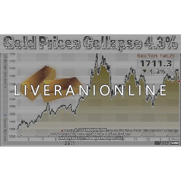 (120301) -- BEIJING, March 1, 2012 () -- Graphics shows that the price of the gold contract for April delivery dropped 4.3 percent to 1,711.3 dollars per ounce on the New York Mercantile Exchange, Feb. 29, 2012. (/Shi Manke)/photoshot/ag aldo liverani s.a.s./italy only