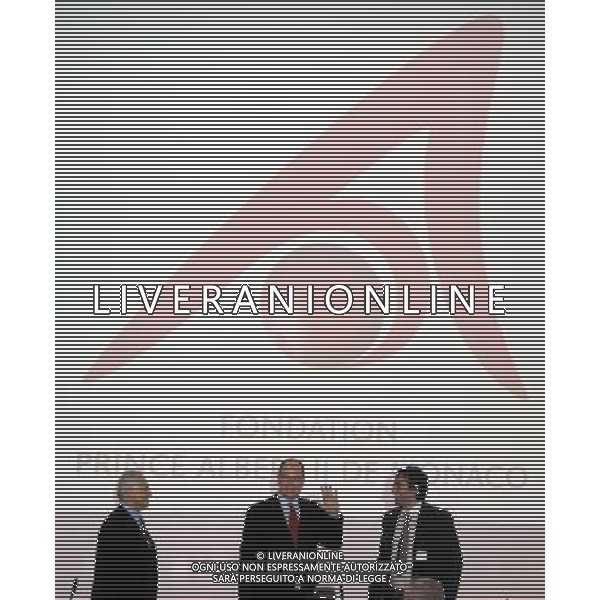 MILANO 6/3/2012 AULA MAGNA UNIVERSITA\' BICOCCA P.zza ATENEO NUOVO, 1 CONVEGNO: -LA PROTEZIONE DEL MARE MEDITERRANEO DALL\' INQUINAMENTO. I RISULTATI CONSEGUITI E LE SFIDE FUTURE- NELLA FOTO ALBERTO II DI MONACO FOTO ROMANO/AG ALDO LIVERANI