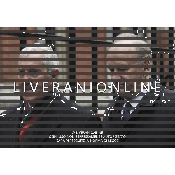 Lord Stevens and Lord Condon Former Metropolitan police Commissioners arrive to give evidence at the Leveson Inquiry at The Royal Courts of Justice on March 6, 2012 in London, England. Phase Two of the inquiry into the culture, practice and ethics of the press in the United Kingdom is looking at the relationship between the police and the press. The inquiry, which may take a year or more to complete comes in the wake of the phone hacking scandal that saw the closure of The News of The World newspaper in 2011. ©PHOTOSHOT/AG ALDO LIVERANI SAS - ITALY ONLY -