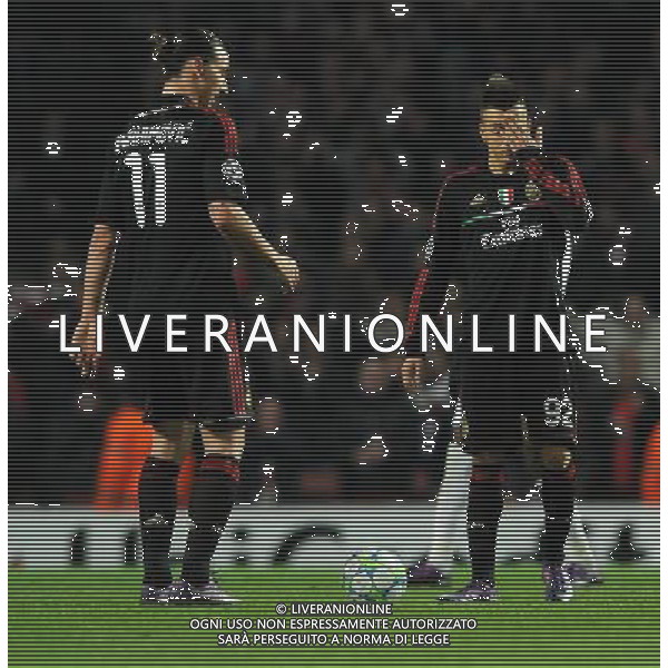 UEFA Champions League 2011/2012 Ottavi di Finale Ritorno Londra - 06.03.2012 Arsenal-Milan Nella Foto:delusione el shaarawy e ibrahimovic /Ph.Vitez-Ag. Aldo Liverani