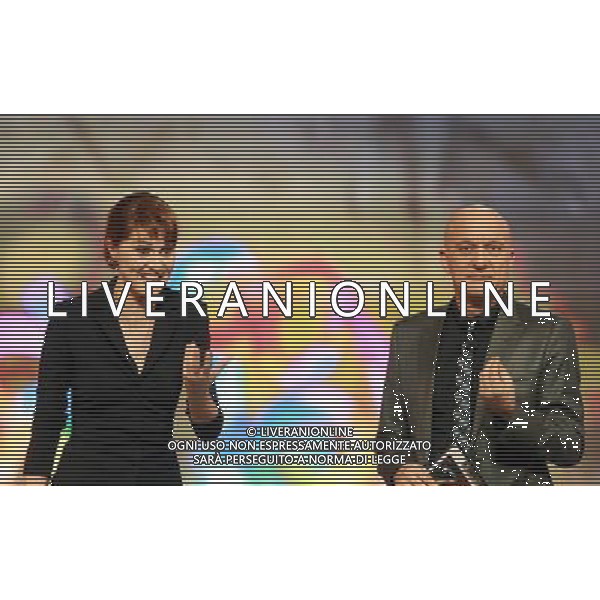 06/03//2012 TRASMISSIONE TV MEDIASET ZELIG - Teatro Arcimboldi nella foto PAOLA CORTELLESI CLAUDIO BISIO ph.Fiochi/AG ALDO LIVERANI SAS