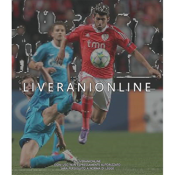 20120306: LISBON, PORTUGAL - Champions League 2011/2012 - 2st leg: SL Benfica vs Zenit FC. In picture: Benfica\'s forward Nelson Oliveira. PHOTO: Carlos Rodrigues/CITYFILES pilka nozna liga mistrzow sezon 2011/2012 BENFICA LIZBONA vs ZENIT SANKT PETERSBURG FOT. CITYFILES/NEWSPIX.PL PORTUGAL,BRAZIL,SPAIN,GERMANY,FRANCE,UK OUT !!! --- Newspix.pl /AG ALDO LIVERANI SAS ITALY ONLY *** Local Caption *** .