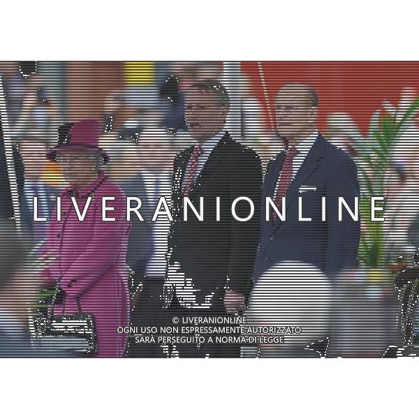  Picture Shows: The Queen, The Duke Of Edinburgh and The Duchess Of Cambridge visit Leicester, on Thursday March 08, 2012. ©photoshot/AGENZIA ALDO LIVERANI SAS - ITALY ONLY - REALI INGLESI: La Regina Elisabetta II d\'inghilterra accompagnata dal Duca di Edimburgo e da Kate Middleton Duchessa di Cambridge in visita a Leicester, 8 marzo 2012.