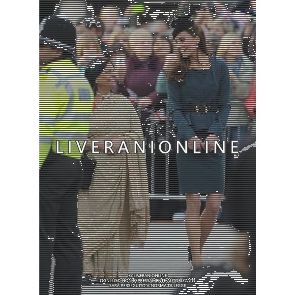  Picture Shows: The Queen, The Duke Of Edinburgh and The Duchess Of Cambridge visit Leicester, on Thursday March 08, 2012. ©photoshot/AGENZIA ALDO LIVERANI SAS - ITALY ONLY - REALI INGLESI: La Regina Elisabetta II d\'inghilterra accompagnata dal Duca di Edimburgo e da Kate Middleton Duchessa di Cambridge in visita a Leicester, 8 marzo 2012.