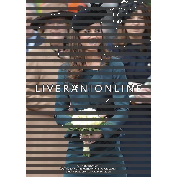  Picture Shows: The Queen, The Duke Of Edinburgh and The Duchess Of Cambridge visit Leicester, on Thursday March 08, 2012. ©photoshot/AGENZIA ALDO LIVERANI SAS - ITALY ONLY - REALI INGLESI: La Regina Elisabetta II d\'inghilterra accompagnata dal Duca di Edimburgo e da Kate Middleton Duchessa di Cambridge in visita a Leicester, 8 marzo 2012.