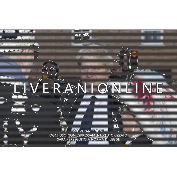 The Mayor of London, Boris Johnson, appears at Roman Road market on one of his blue bikes to meet local people and market traders as he welcomes the expansion of Barclays Cycle Hire across east London. on March 8, 2012 in London, England. Picture Zenon Stefaniak/lfi ©photoshot/AGENZIA ALDO LIVERANI SAS - ITALY ONLY - EDITORIAL USE ONLY