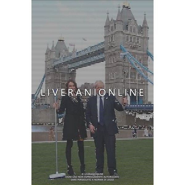 Mayor of London Boris Johnson and actress Keeley Hawes today launched the P\'G Capital Clean Up outside City Hall in London. The campaign involves a series of clean up events to help London shine ahead of the London 2012 Olympic Games taking place across the capital from March to June. ©photoshot/AGENZIA ALDO LIVERANI SAS - ITALY ONLY - EDITORIAL USE ONLY