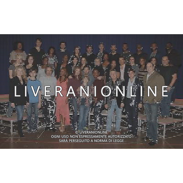 The full cast \' creative team attending the \'Leap Of Faith\' Meet \' Greet at the Duke 42nd Street Studios in New York City. 3/8/2012 /photoshot/ag aldo liverani /italy only