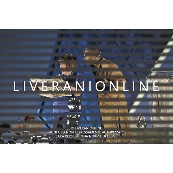 The UK premiere of a new opera Miss Fortune by leading British opera composer Judith Weir transposes the Sicilian folktale Misfortune to today as the daughter of a rich family turns her back on wealth to make her own way in the world. Royal Opera House, Covent Garden, London. : Anne-Marie Owens has Donna with Noah Stewart has Hassan ©PHOTOSHOT/Agenzia Aldo Liverani Sas - ITALY ONLY - EDITORIAL USE ONLY ©photoshot/Agenzia Aldo Liverani Sas - ITALY ONLY - La prima nel Regno Unito di una nuova opera teatrale di Miss Fortune del compositore d\'opera britannica Judith Weir al Royal Opera House, Covent Garden, Londra