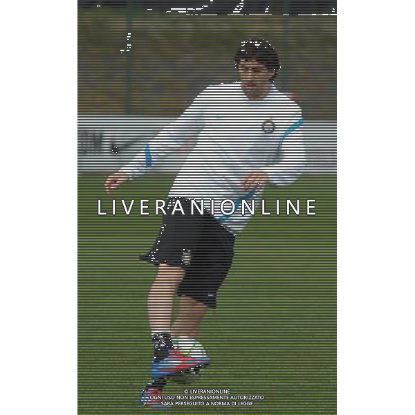APPIANO GENTILE (CO) 12/3/2012 CHAMPIONS LEAGUE ALLENAMENTO FC INTERNAZIONALE NELLA FOTO DIEGO MILITO FOTO ROMANO/AG ALDO LIVERANI