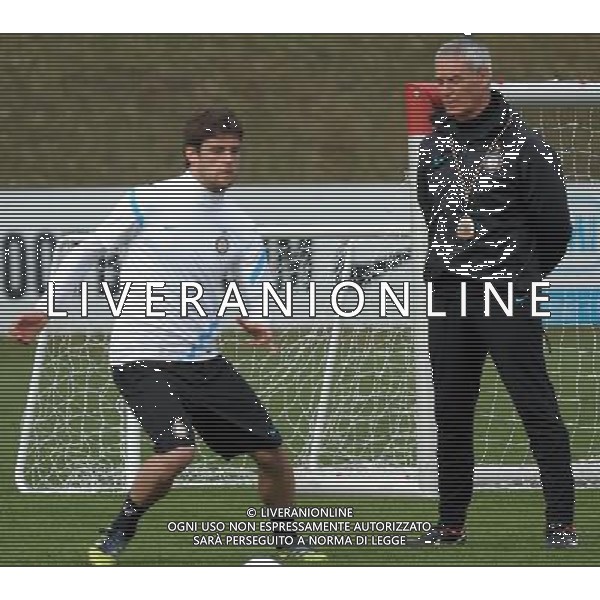 APPIANO GENTILE (CO) 12/3/2012 CHAMPIONS LEAGUE ALLENAMENTO FC INTERNAZIONALE NELLA FOTO CLAUDIO RANIERI-ANDREA POLI FOTO ROMANO/AG ALDO LIVERANI