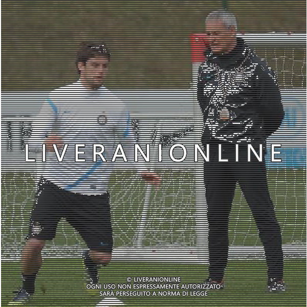 APPIANO GENTILE (CO) 12/3/2012 CHAMPIONS LEAGUE ALLENAMENTO FC INTERNAZIONALE NELLA FOTO CLAUDIO RANIERI-ANDREA POLI FOTO ROMANO/AG ALDO LIVERANI