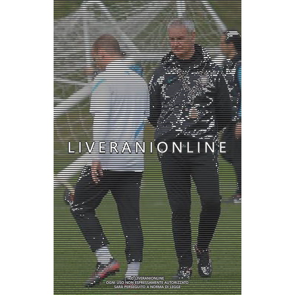 APPIANO GENTILE (CO) 12/3/2012 CHAMPIONS LEAGUE ALLENAMENTO FC INTERNAZIONALE NELLA FOTO CLAUDIO RANIERI-Wesley Benjamin Sneijder FOTO ROMANO/AG ALDO LIVERANI