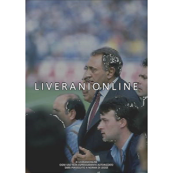 CORRADO FERLAINO PRESIDENTE DEL NAPOLI CALCIO CON DIEGO ARMANDO MARADONA NEL 1986/1987 ©ARCHIVIO GIOVANNI LIVERANI/AGENZIA ALDO LIVERANI SAS