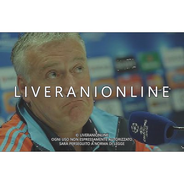 MILANO 12/3/2012 STADIO SAN SIRO CONFERENZA STAMPA DI DIDIER DESCHAMPS E STEVE MANDANA RISPETTIVAMENTE ALLENATORE E CAPITANO/PORTIERE DELL\'Olympique Marsiglia IN VISTA DELLA PARTITA DI RITORNO DEGLI OTTAVI DI CHAMPIONS LEAGUE CONTRO L\'INTER NELLA FOTO DIDIER DESCHAMPS ©ROMANO/ALDO LIVERANI