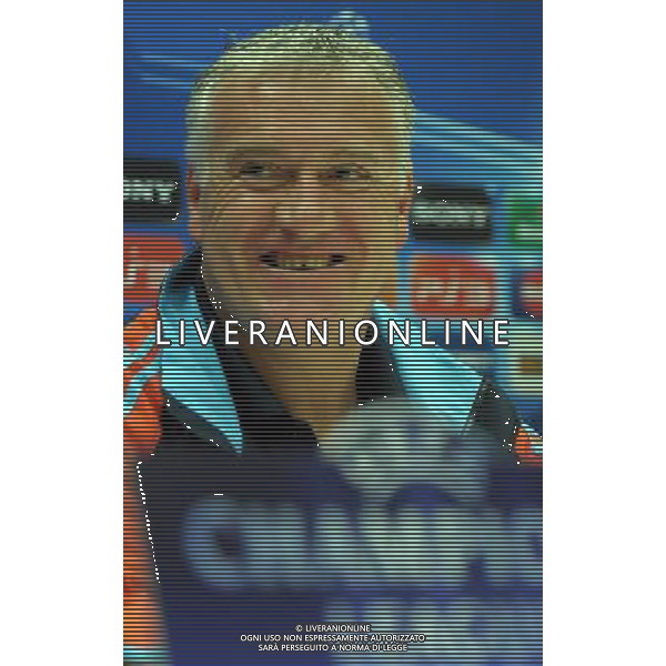 MILANO 12/3/2012 STADIO SAN SIRO CONFERENZA STAMPA DI DIDIER DESCHAMPS E STEVE MANDANA RISPETTIVAMENTE ALLENATORE E CAPITANO/PORTIERE DELL\'Olympique Marsiglia IN VISTA DELLA PARTITA DI RITORNO DEGLI OTTAVI DI CHAMPIONS LEAGUE CONTRO L\'INTER NELLA FOTO DIDIER DESCHAMPS ©ROMANO/ALDO LIVERANI