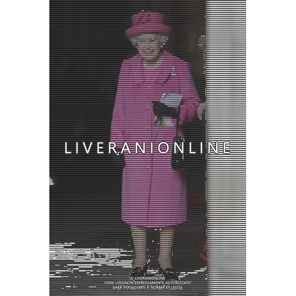 HM The Queen and HRH The Duke of Edinburgh, accompanied by TRH The Prince of Wales, The Duchess of Cornwall and The Countess of Wessex attended the annual Commonwealth Observance at Westminster Abbey today ; HM The Queen ©photoshot/AGENZIA ALDO LIVERANI SAS - ITALY ONLY - REALI INGLESI: Celebrazione annuale del Commonwealth all\'Abbazia di Westminster a Londra La regina Elisabetta II d\'inghilterra