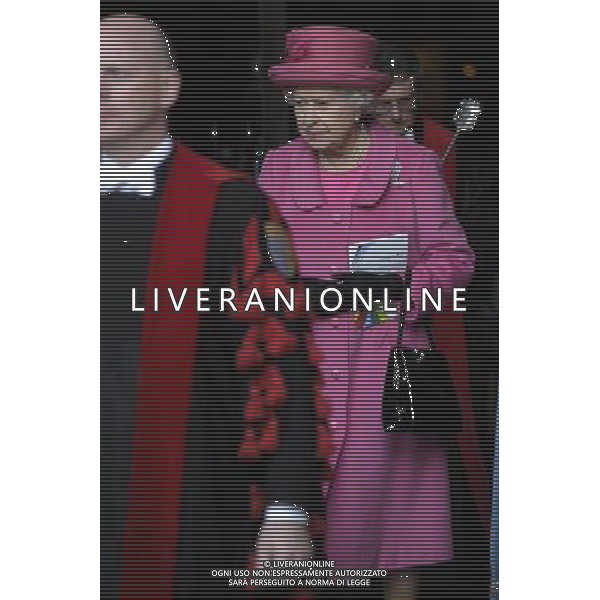 HM The Queen and HRH The Duke of Edinburgh, accompanied by TRH The Prince of Wales, The Duchess of Cornwall and The Countess of Wessex attended the annual Commonwealth Observance at Westminster Abbey today ; HM The Queen ©photoshot/AGENZIA ALDO LIVERANI SAS - ITALY ONLY - REALI INGLESI: Celebrazione annuale del Commonwealth all\'Abbazia di Westminster a Londra La regina Elisabetta II d\'inghilterra