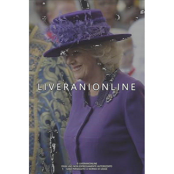 HM The Queen and HRH The Duke of Edinburgh, accompanied by TRH The Prince of Wales, The Duchess of Cornwall and The Countess of Wessex attended the annual Commonwealth Observance at Westminster Abbey today ; The Duchess of Cornwall ©photoshot/AGENZIA ALDO LIVERANI SAS - ITALY ONLY - REALI INGLESI: Celebrazione annuale del Commonwealth all\'Abbazia di Westminster a Londra Camilla Duchessa di Cornovaglia