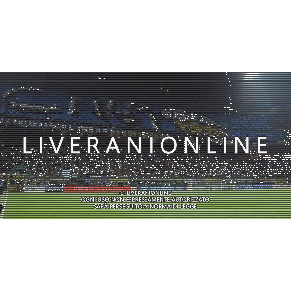 UEFA Champions League 2011/2012 Ottavi di Finale Ritorno Milano - 13.03.2012 Inter-Olympique Marsiglia Nella Foto:coreografia tifosi inter /Ph.Vitez-Ag. Aldo Liverani