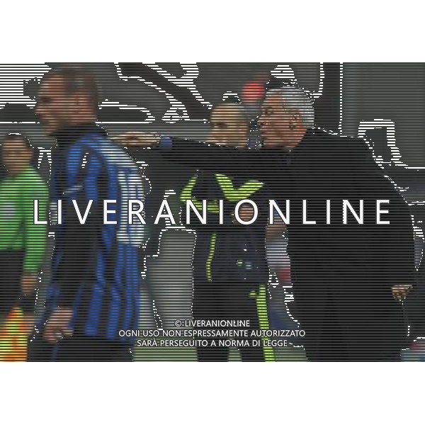 UEFA Champions League 2011/2012 Ottavi di Finale Ritorno Milano - 13.03.2012 Inter-Olympique Marsiglia Nella Foto:ranieri claudio e sneijder /Ph.Vitez-Ag. Aldo Liverani