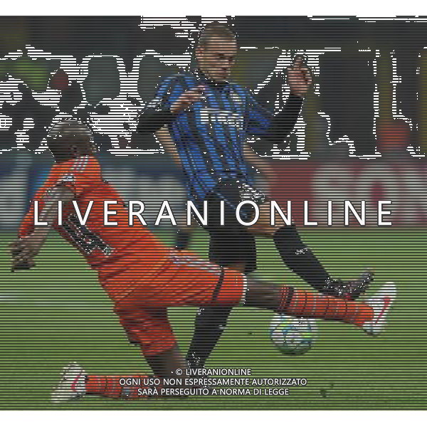 UEFA Champions League 2011/2012 Ottavi di Finale Ritorno Milano - 13.03.2012 Inter-Olympique Marsiglia Nella Foto:sneijder e diarra /Ph.Vitez-Ag. Aldo Liverani