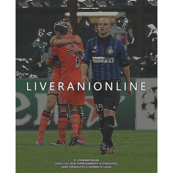 UEFA Champions League 2011/2012 Ottavi di Finale Ritorno Milano - 13.03.2012 Inter-Olympique Marsiglia Nella Foto:delusione cambiasso /Ph.Vitez-Ag. Aldo Liverani