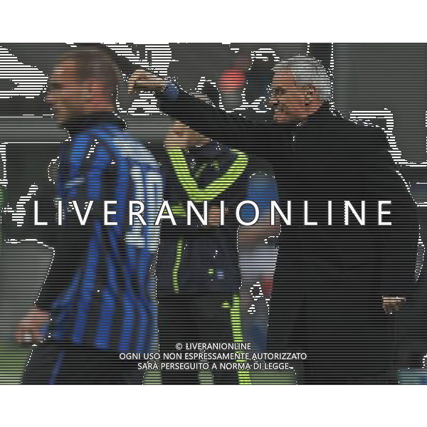 UEFA Champions League 2011/2012 Ottavi di Finale Ritorno Milano - 13.03.2012 Inter-Olympique Marsiglia Nella Foto:Ranieri Claudio-Sneijder Wesley /Ph.Vitez-Ag. Aldo Liverani