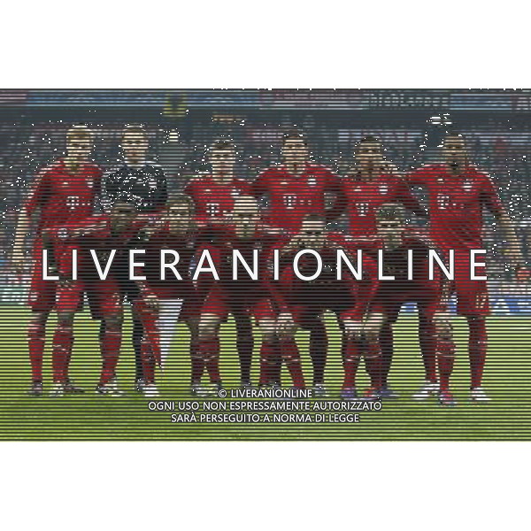 firo Fu§ball,Fussball, 13.03.2012 Uefa Champions League Saison 2011/2012 Achtelfinale, Achtelfinal RŸckspiel, CL, FC Bayern MŸnchen, Muenchen, FCB, FC Basel, 7 : 0, Mannschaftsfoto, Bayern MŸnchen, Mannschaft, Teamfoto, Team, hinten von Links, Holger Badstuber, Bayern, Manuel Neuer, Bayern, Toni Kroos, Bayern, Mario Gomez, Bayern, Luis Gustavo, Bayern, Jerome Boateng, Bayern, Vorne von Links, David Alaba, Bayern, Philipp Lahm, Bayern, Arjen Robben, Bayern, Franck Ribery, Bayern, Thomas MŸller, Mueller, Bayern, $worldrightsEs gelten unsere AGB, einsehbar auf www.firosportphoto.de copyright by firo sportphoto: Coesfelder Str.207 48249 DŸlmen www.firosportphoto.de mail@firosportphoto.de (V o l k s b a n k B o c h u m - W i t t e n ) BLZ.: 430 601 29 Kt. Nr.: 341 117 100 Tel:Ê 02594 - 9916004 Fax:Ê02594 - 9916005 BAYERN MONACO - BASILIEA CHAMPIONS LEAGUE - AG ALDO LIVERANI SAS - ITALY ONLY - *** Local Caption *** .