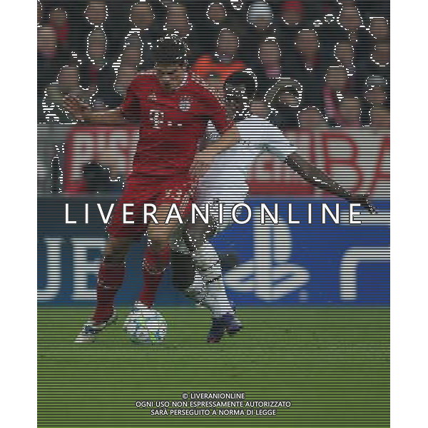 firo Fu§ball,Fussball, 13.03.2012 Uefa Champions League Saison 2011/2012 Achtelfinale, Achtelfinal RŸckspiel, CL, FC Bayern MŸnchen, Muenchen, FCB, FC Basel, 7 : 0, Zweikampf, Mario Gomez, Bayern, vorne, hinten, Adilson Tavares Varela Cabral, FC Basel, $worldrightsEs gelten unsere AGB, einsehbar auf www.firosportphoto.de copyright by firo sportphoto: Coesfelder Str.207 48249 DŸlmen www.firosportphoto.de mail@firosportphoto.de (V o l k s b a n k B o c h u m - W i t t e n ) BLZ.: 430 601 29 Kt. Nr.: 341 117 100 Tel:Ê 02594 - 9916004 Fax:Ê02594 - 9916005 BAYERN MONACO - BASILIEA CHAMPIONS LEAGUE - AG ALDO LIVERANI SAS - ITALY ONLY - *** Local Caption *** .