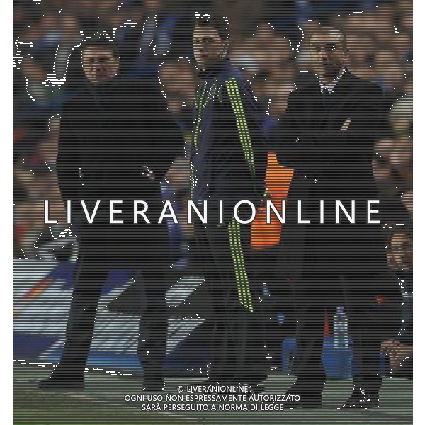UEFA Champions League 2011/2012 Ottavi di Finale Ritorno Londra - 14.03.2012 Chelsea-Napoli Nella Foto: roberto di matteo-mazzarri walter /Ph.Vitez-Ag. Aldo Liverani