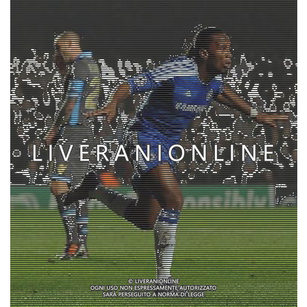 UEFA Champions League 2011/2012 Ottavi di Finale Ritorno Londra - 14.03.2012 Chelsea-Napoli Nella Foto: didier drogba esultanza dopo il gol /Ph.Vitez-Ag. Aldo Liverani