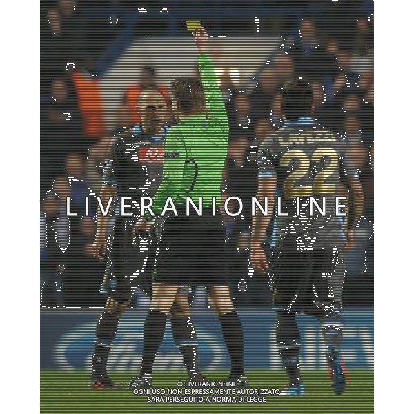UEFA Champions League 2011/2012 Ottavi di Finale Ritorno Londra - 14.03.2012 Chelsea-Napoli Nella Foto:cannavaro paolo ammonizione /Ph.Vitez-Ag. Aldo Liverani