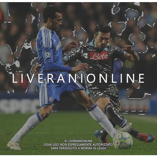 UEFA Champions League 2011/2012 Ottavi di Finale Ritorno Londra - 14.03.2012 Chelsea-Napoli Nella Foto:lavezzi bosingwa /Ph.Vitez-Ag. Aldo Liverani