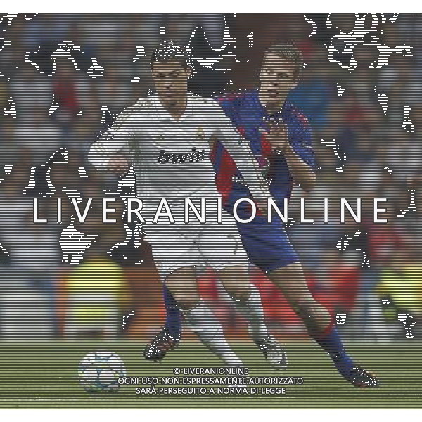 Real Madrid\'s Cristiano Ronaldo and CSK Moskva\'s Pontus Wernbloom during Champions League match on march 14th 2012. Photo: Cesar Cebolla / ALFAQUI /AGENZIA LADO LIVERANI S A S OTTAVI DI RITORNO DI CHAMPIONS LEAGUE REAL MADRID - CSKA MOSKA - ITALY ONLY -