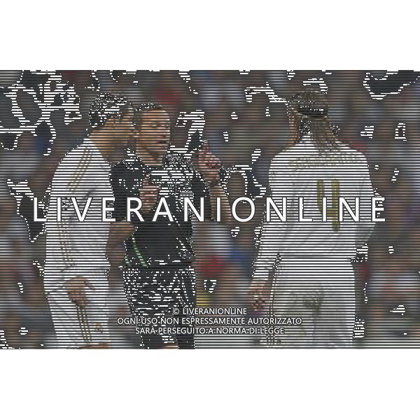 Real Madrid\'s Cristiano Ronaldo and Sergio Ramos during Champions League match on march 14th 2012. Photo: Cesar Cebolla / ALFAQUI /AGENZIA LADO LIVERANI S A S OTTAVI DI RITORNO DI CHAMPIONS LEAGUE REAL MADRID - CSKA MOSKA - ITALY ONLY -
