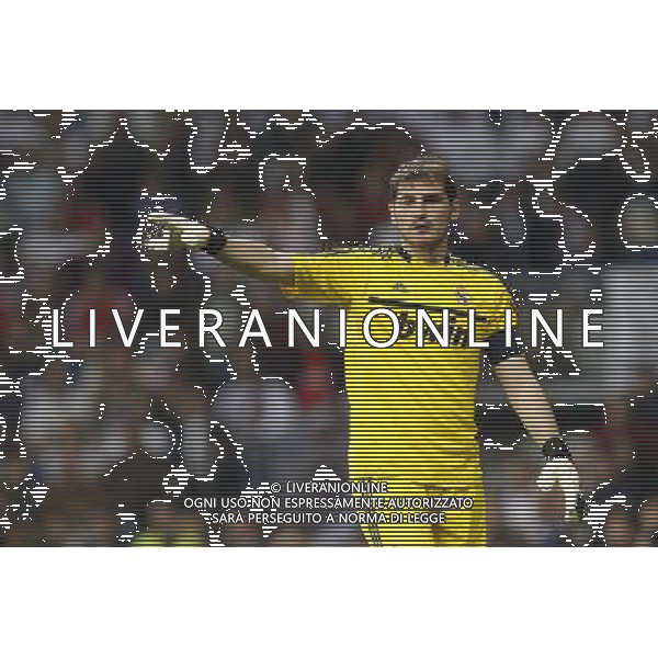 Real Madrid\'s Iker Casillas during Champions League match on march 14th 2012. Photo: Cesar Cebolla / ALFAQUI /AGENZIA LADO LIVERANI S A S OTTAVI DI RITORNO DI CHAMPIONS LEAGUE REAL MADRID - CSKA MOSKA - ITALY ONLY -