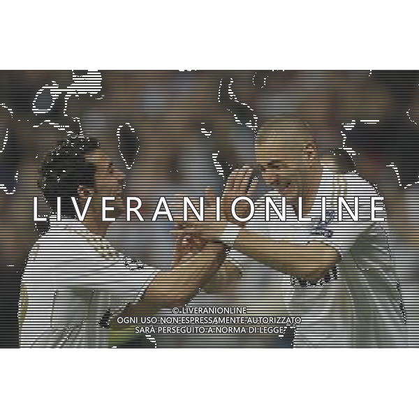 Real Madrid\'s aKarim Benzema goal during Champions League match on march 14th 2012. Photo: Cesar Cebolla / ALFAQUI /AGENZIA LADO LIVERANI S A S OTTAVI DI RITORNO DI CHAMPIONS LEAGUE REAL MADRID - CSKA MOSKA - ITALY ONLY -