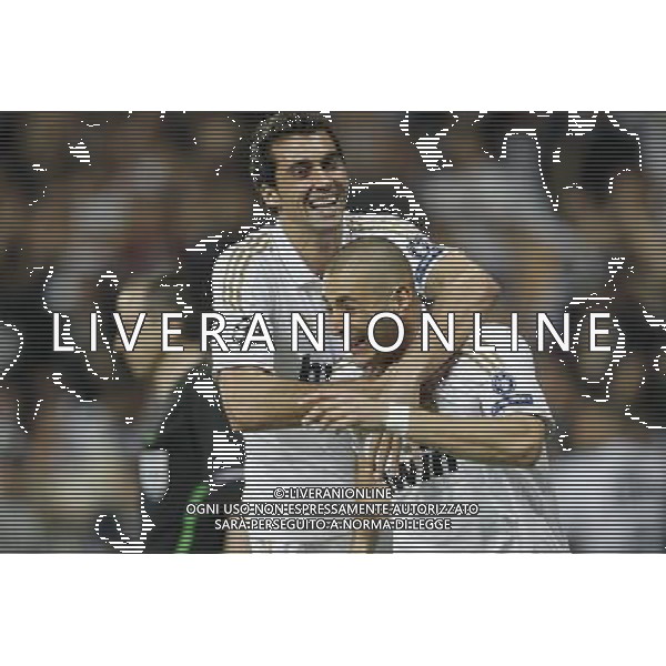 Real Madrid\'s aKarim Benzema goal during Champions League match on march 14th 2012. Photo: Cesar Cebolla / ALFAQUI /AGENZIA LADO LIVERANI S A S OTTAVI DI RITORNO DI CHAMPIONS LEAGUE REAL MADRID - CSKA MOSKA - ITALY ONLY -
