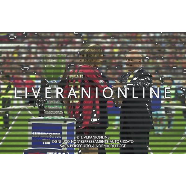 MILANO, 21-08-04 DFP/MARCO DE PONTI SUPERCOPPA ITALIANA / MILAN-LAZIO: MASSIMO AMBROSINI-GALLIANI ADRIANO AG ALDO LIVERANI SAS