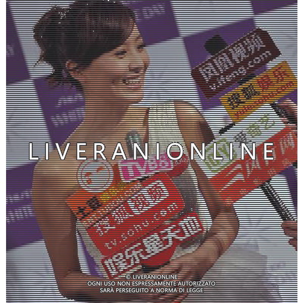 (120314) -- HONG KONG, March 14, 2012 () -- Actress Fala Chen receive interview on the press conference in Hong Kong, south China, March 14, 2012. Janpanese cosmetic company Shiseido held a new product launch on Wednesday. (/Chen Xiaowei) (zkr)