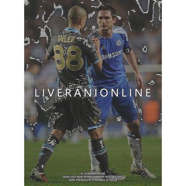 UEFA Champions League 2011/2012 Ottavi di Finale Ritorno Londra - 14.03.2012 Chelsea-Napoli Nella Foto:Lampard Frank-Inler Gokhan /Ph.Vitez-Ag. Aldo Liverani